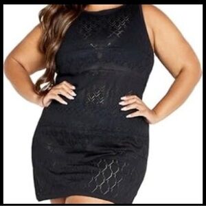 NEW CITY CHIC Women's Plus Size Cornelia Dress, Black, SZ M (14/16)